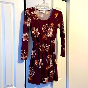 French Grey floral dress